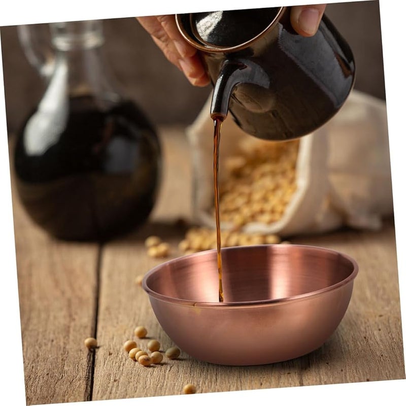 Stainless Steel Sauce Dipping Bowls 2pcs Round Condiment Dishes Easy to Clean - Image 4